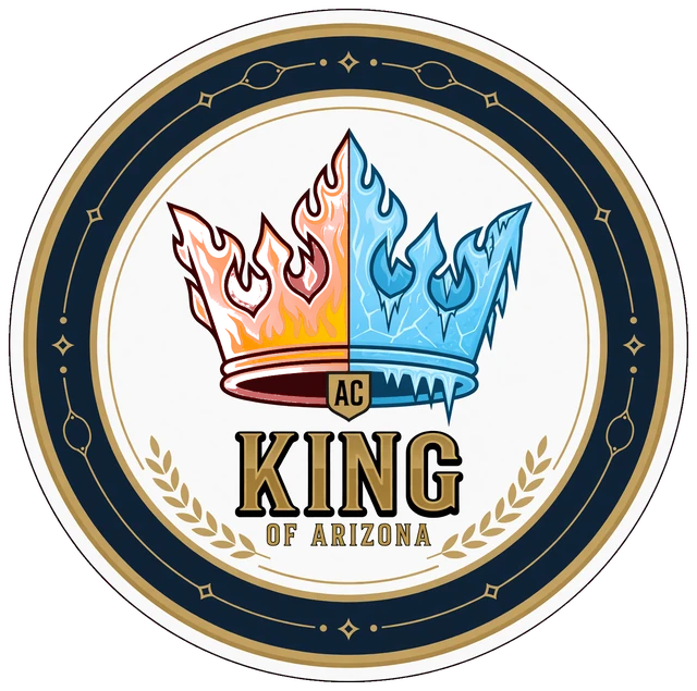 AC King of Arizona — fire and ice crown logo